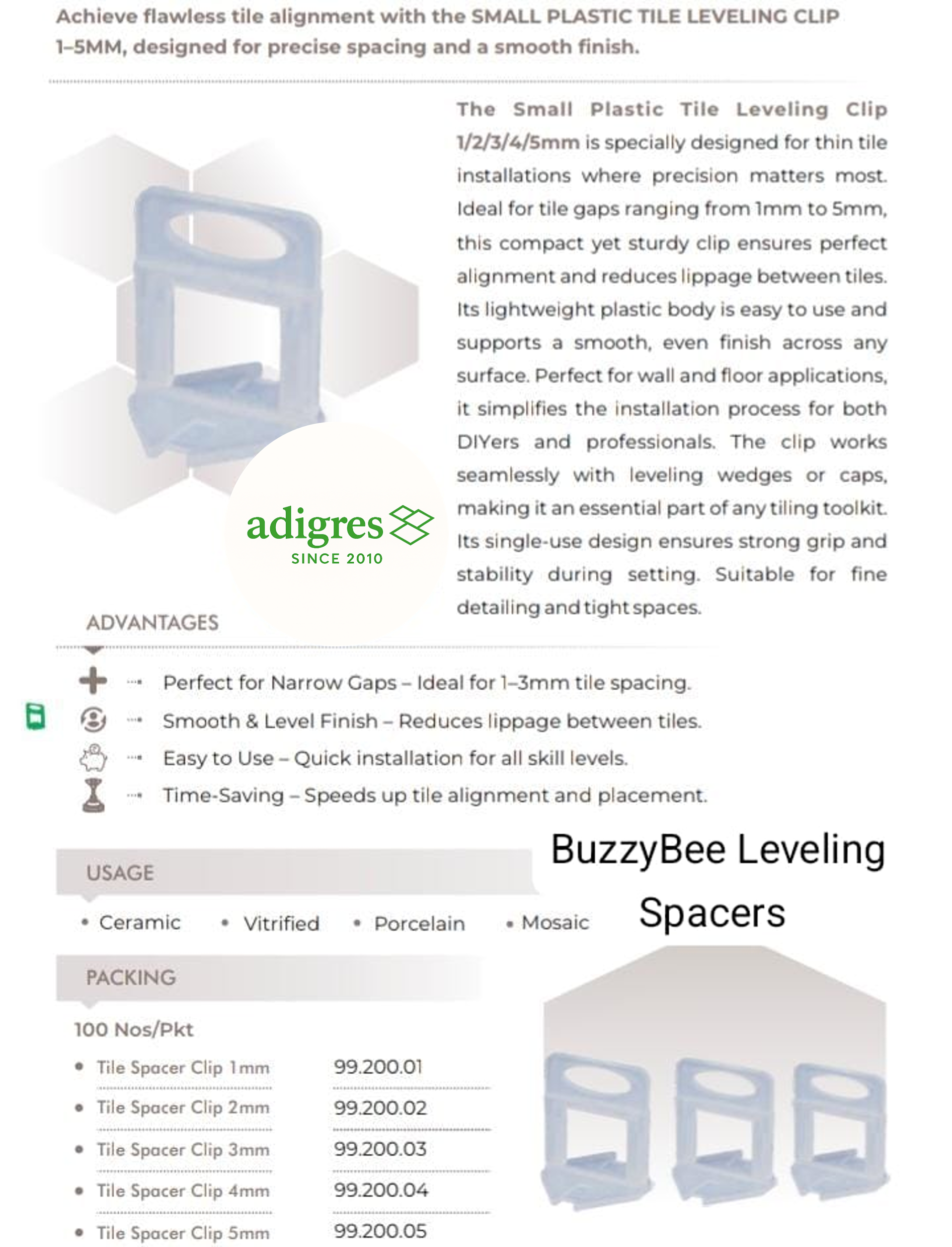LEVELING SPACERS